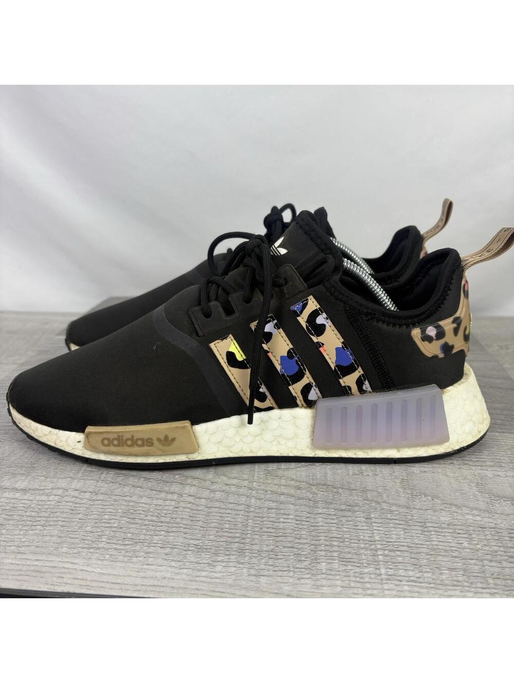 Adidas NMD R1 Women Shoes Size 11 Leopard Multicolor Running Sneakers - Picture 3 of 11